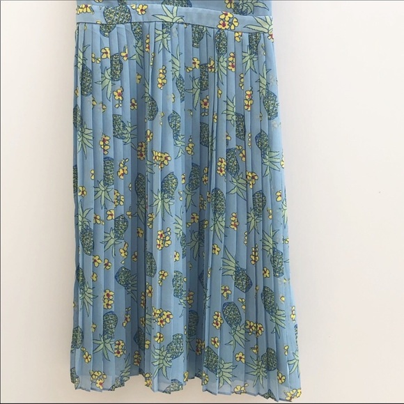 Pineapples Expansive Interests Dress Pleated S - Picture 4 of 8